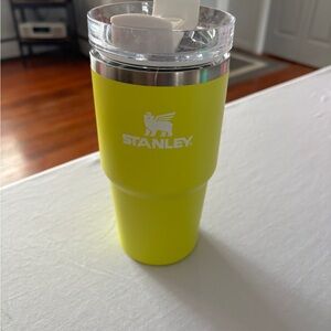 Stanley Lime Green 20ozTravel mug Bundled withTeal 14oz mug BPA Free w/ lids pic
